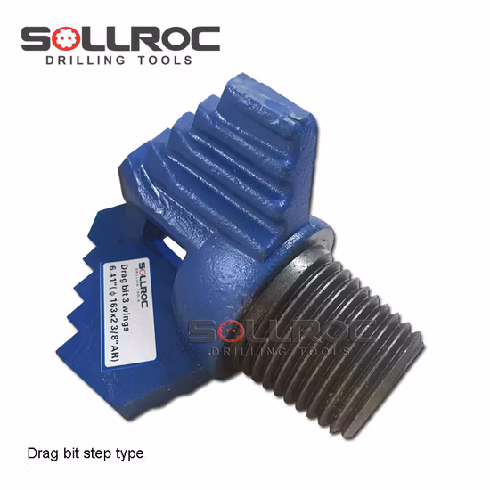 Brocas de arrastre escalonado de tres alas API Reg de 182 mm 3 1/2 ′ ′